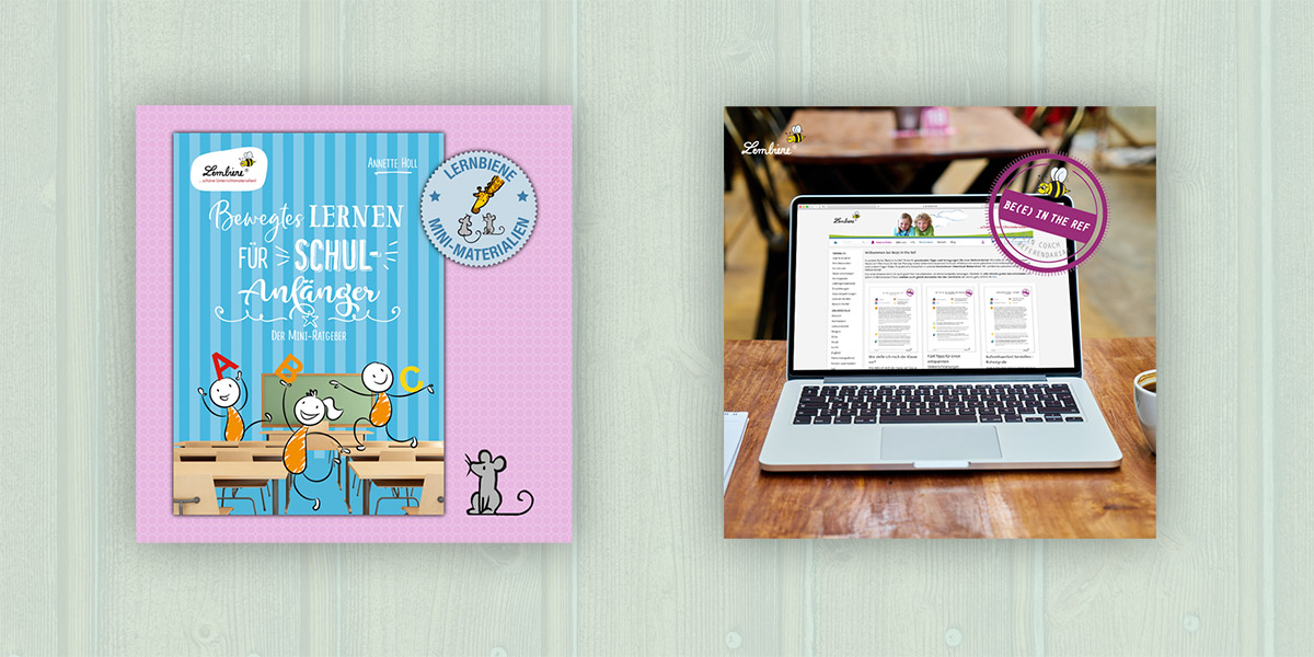 Grafiken für Social Media für den Lernbiene Verlag